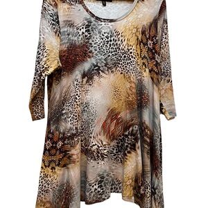 Karen Kane Animal Print Tee (2X)